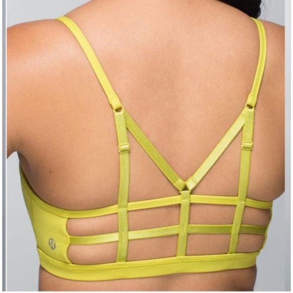 lululemon athletica Other - Lululemon Athletica Lime Green Seek The Heat Sports Bra 4 Yoga Workout Leasure